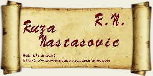 Ruža Nastasović vizit kartica